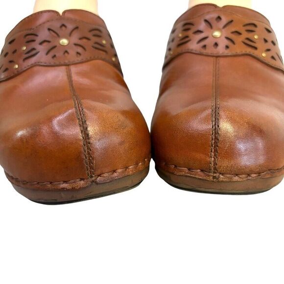 Dansko Pavan Heritage Brown Leather Mid Wedge Mule Womens‎ Size 9.5/40 M - Picture 3 of 11